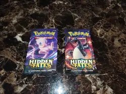 (2) Pokemon TCG S&M Hidden Fates Booster Packs New Charizard Art. Shiny GXU! - Image 2