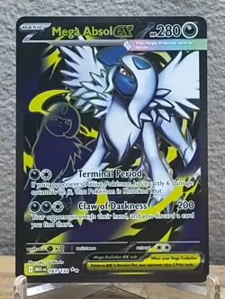 Mega Absol ex Full Art Ultra Rare 161/132 Pokemon Mega Evolution English NM - Image 1