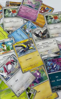 Lot Of Assorted Multicolor Large Print Pokemon Trading Cards Game No Graded - Image 1