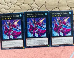 CXyz N.As.Ch. Knight 3x (playset) JUSH-EN060 Rare 1st Ed NM Yugioh - Image 1