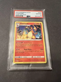 PSA 10 GEM MINT Charizard 025/185 Vivid Voltage RARE Non Holo 2020 Pokemon Card - Image 1