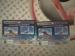 Shiny Koraidon & Miraidon Pokemon Scarlet Violet Code Card - Gamestop x2 - Image 1
