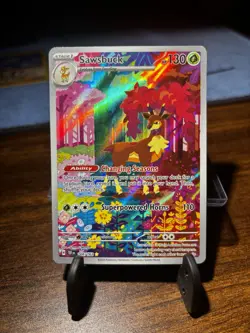 Sawsbuck 166/162 Temporal Forces Illustration Rare Pokemon TCG Card - Image 1
