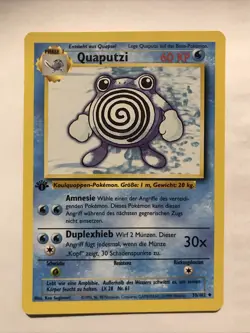 Pokemon TCG Poliwhirl Quaputzi 38/102 1st Edition German Base Set Regular Card - Image 1