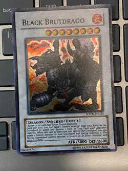 Yugioh Black Brutdrago SOVR-EN043 Super Rare Holo unl edition nm cond card - Image 1