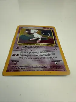 Pokemon Card Mew Holographic Black Star Promo #9 Card WOTC 1999-2000 - Image 2