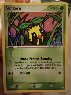 Pokemon Cards Ex Unseen Forces Sunkern & Sunflora Reverse Holo Stamped - Image 2
