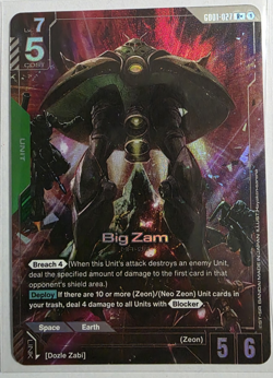 Big Zam Alternate Art Foil - GD01-027 R+ NM - Gundam TCG Card Game - Image 1