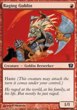 MTG - Raging Goblin - Foil - 9th Edition - NM, English Magic FLAT RATE SHIP - Image 1