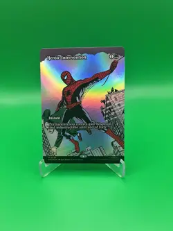 Magic MTG Spider-Man Heroic Intervention 0034 Borderless Mythic Foil Eternal - Image 1