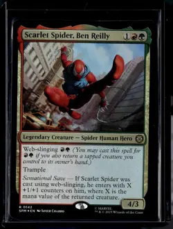 Scarlet Spider, Ben Reilly - 142 - SPM - Foil - NM - MTG Magic the Gathering - Image 1