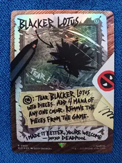 Blacker Lotus Rainbow Foil Secret Lair Drop Foil Deadpool Scott Okumura MTG - Image 1