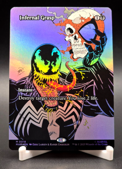 🔥Infernal Grasp MTG Marvel's Spider-Man Mythic Borderless Foil #18 NM+🔥 - Image 1