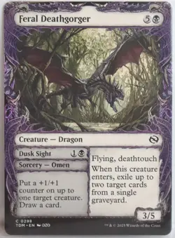 Feral Deathgorger [New, Near Mint] Showcase *Foil* {Tarkir: Dragonstorm} - Image 2