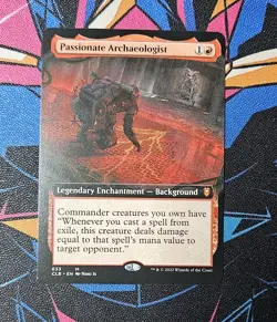 Passionate Archaeologist NM Extended Art MTG Battle for Baldur's Gate Unplayed - Image 1