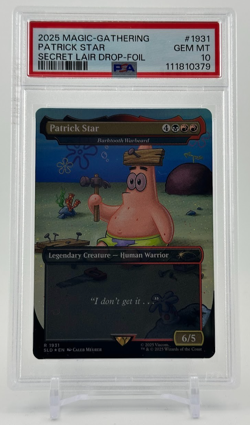 2025 Magic The Gathering Secret Lair Patrick Star PSA 10 #1931 - Image 1