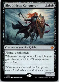 Bloodthirsty Conqueror 58 Foundations NM FOIL MTG - Image 1