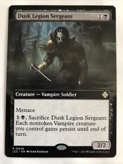 MTG Commander Lost Caverns of Ixalan Dusk Legion Sergeant Extended Art 0048 NM R - Image 1