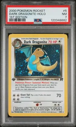 Pokemon TCG Dark Dragonite 1ST EDITION PSA 7 - Holo (English) team rocket - Image 1