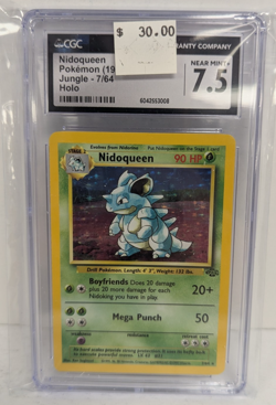 Nidoqueen Pokemon (1999) Jungle - 7/64 Holo CGC 7.5 NM+ - Image 1