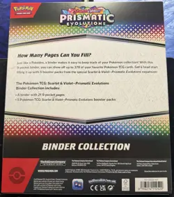 Pokemon SV Prismatic Evolutions Binder Collection Case - X6 Binders!! NEW - Image 4