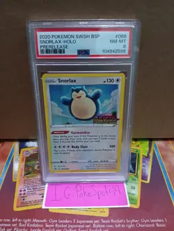 Pokemon 2020 Vivid Voltage Snorlax Promo #SWSH068 PSA 8 Prerelease - Image 3