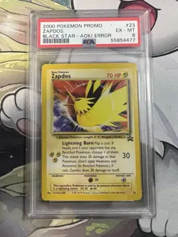 2000 Pokemon Zapdos 23 Promo ERROR PSA 6 - Image 1