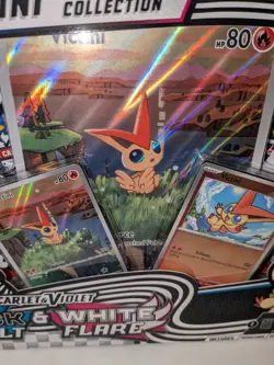 Pokemon TCG Black Bolt & White Flare Unova Victini Illustration Collection Box - Image 4
