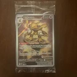 Pokemon Center Stamped Alakazam 009 Pokemon Mega Evolutions -ETB Promo Sealed - Image 1