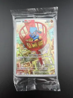 POKEMON CENTER Riolu 010 Black Star Promo Mega Evolutions SEALED - Image 1