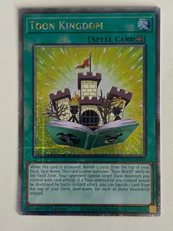 Yugioh Toon Kingdom x 3 - 1st QCR Quarter Century Secret Rare NM - Free Holo - A - Image 2
