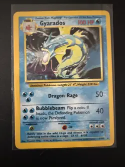 Gyarados 6/102 Holo Rare Base Set WOTC Pokemon Card TCG Vintage 1999. - Image 1