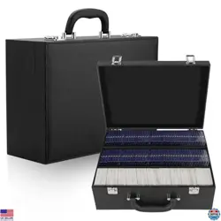 Premium Leather Card Storage Box for 3300+ Cards - YuGiOh, MTG & Sports - Black - Image 1