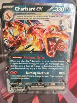 Charizard EX Holo Double Rare Card 054/091 Pokemon TCG trading card game - Image 1