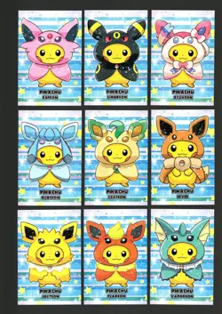 POKEMON ATTACKS 2 * CARD DATABASE * 9 CARD LOT -CRACKED ICE HOLO* PIKACHU PONCHO - Image 1
