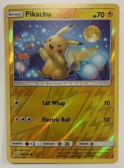 Pokemon Pikachu TCG Unified Minds Holo Card 56/236 Reverse Holo Common - Image 1