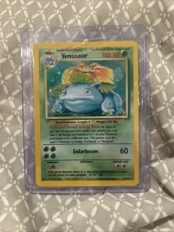 Pokemon Card Venusaur 15/102 Base Set Unlimited 1999 WOTC Holo Rare MP - Image 1