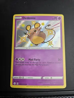 Pokemon TCG Dedenne SV051/SV122 NM Shining Fates Shiny Vault Holo Rare Card NM - Image 1