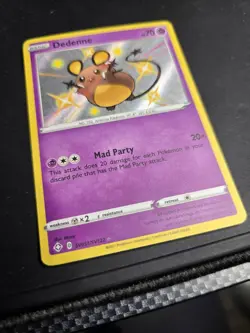 Pokemon TCG Dedenne SV051/SV122 NM Shining Fates Shiny Vault Holo Rare Card NM - Image 2