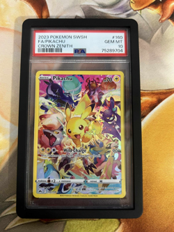 Pikachu 160/159 Crown Zenith PSA Graded 10 Pokemon Trading Card Game - Image 1