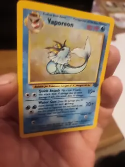 Pokemon Vaporeon Holographic Card 80 HP Rare Collectible - Image 4