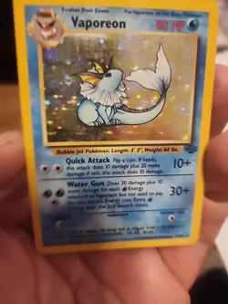 Pokemon Vaporeon Holographic Card 80 HP Rare Collectible - Image 5