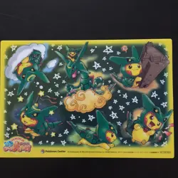 Rayquaza Poncho Pikachu Not for sale Pokemon Clear Card Center Shiny Midsummer O - Image 1