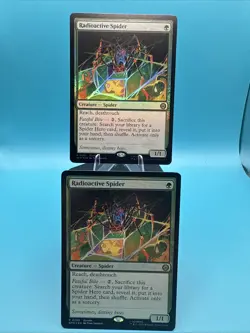 2x Radioactive Spider Promo MTG Universes Beyond Spider-Man 285 Foil - Image 1