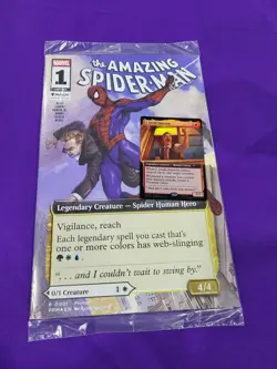 MTG The Amazing Spider-Man #1 SEALED + J. Jonah Jameson EA Foil Promo - Image 1