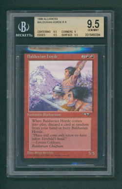 Balduvian Horde 1996 Alliances MTG Magic The Gathering BGS 9.5 - Image 1