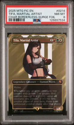 2025 MTG FINAL FANTASY COMMANDER #0214 TIFA, MARTIAL ARTIST PSA 8 - Image 1