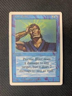 MTG Magic the Gathering UNLIMITED PSIONIC BLAST LP Front MP Back - Image 1