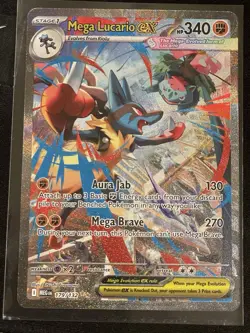Pokemon Mega Evolutions Mega Lucario Ex SIR 179/132 NM/M Pack Fresh - Image 1