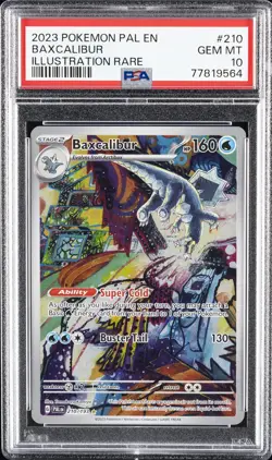 2023 POKEMON PAL EN-PALDEA EVOLVED ILLUSTRATION RARE #210 BAXCALIBUR PSA 10 - Image 1